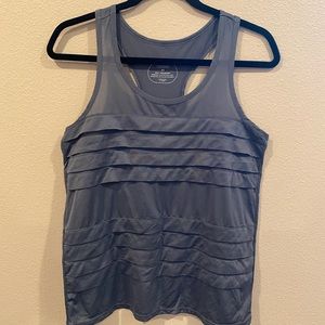 Oiselle pleated grey tank